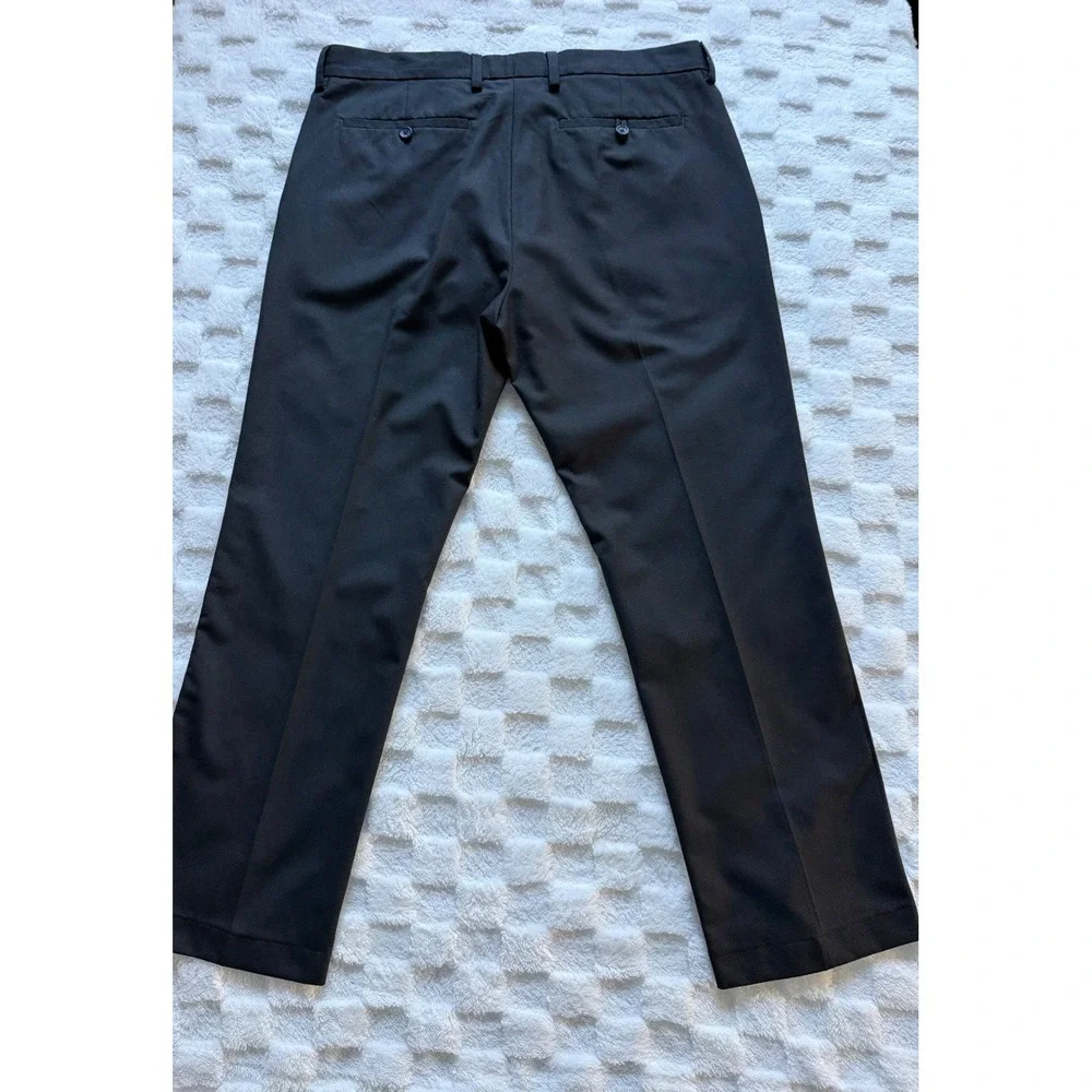 Banana Republic Tailored Slim Dress Trousers Men 36x30 Grey Micro Check -EUC
